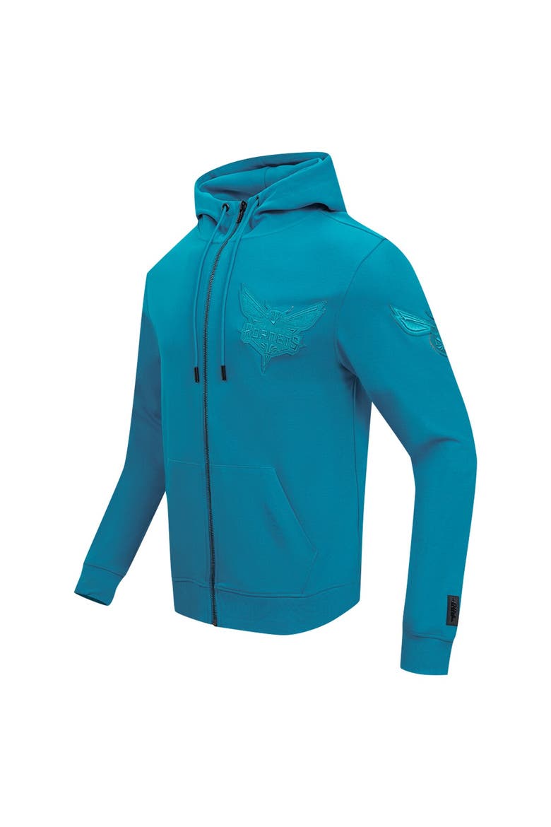 Men's Pro Standard Teal Charlotte Hornets Triple Tonal DK Full-Zip Hoodie Jacket, Alternate, color, Teal