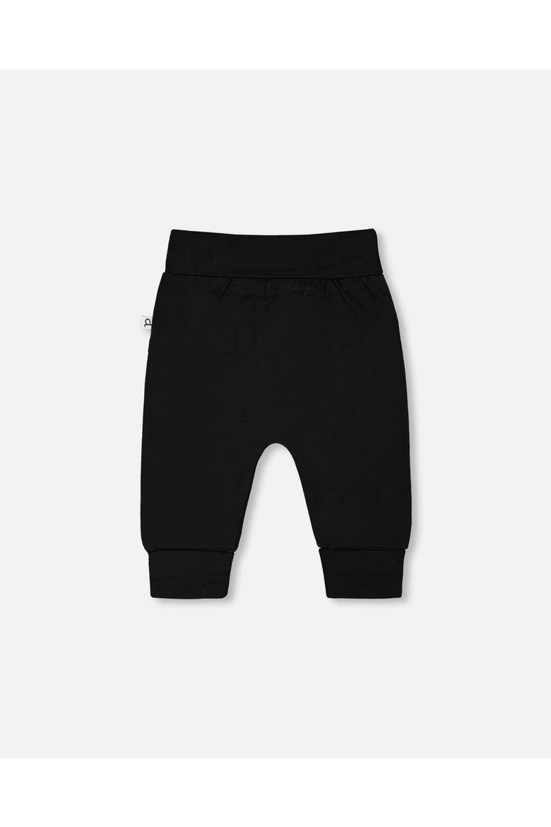 Boy Organic Cotton Jersey Evolutive Pants, Alternate, color, Black