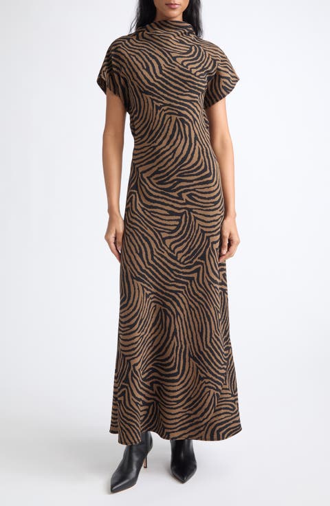 Redgrave Zebra Print Sleeveless Dress