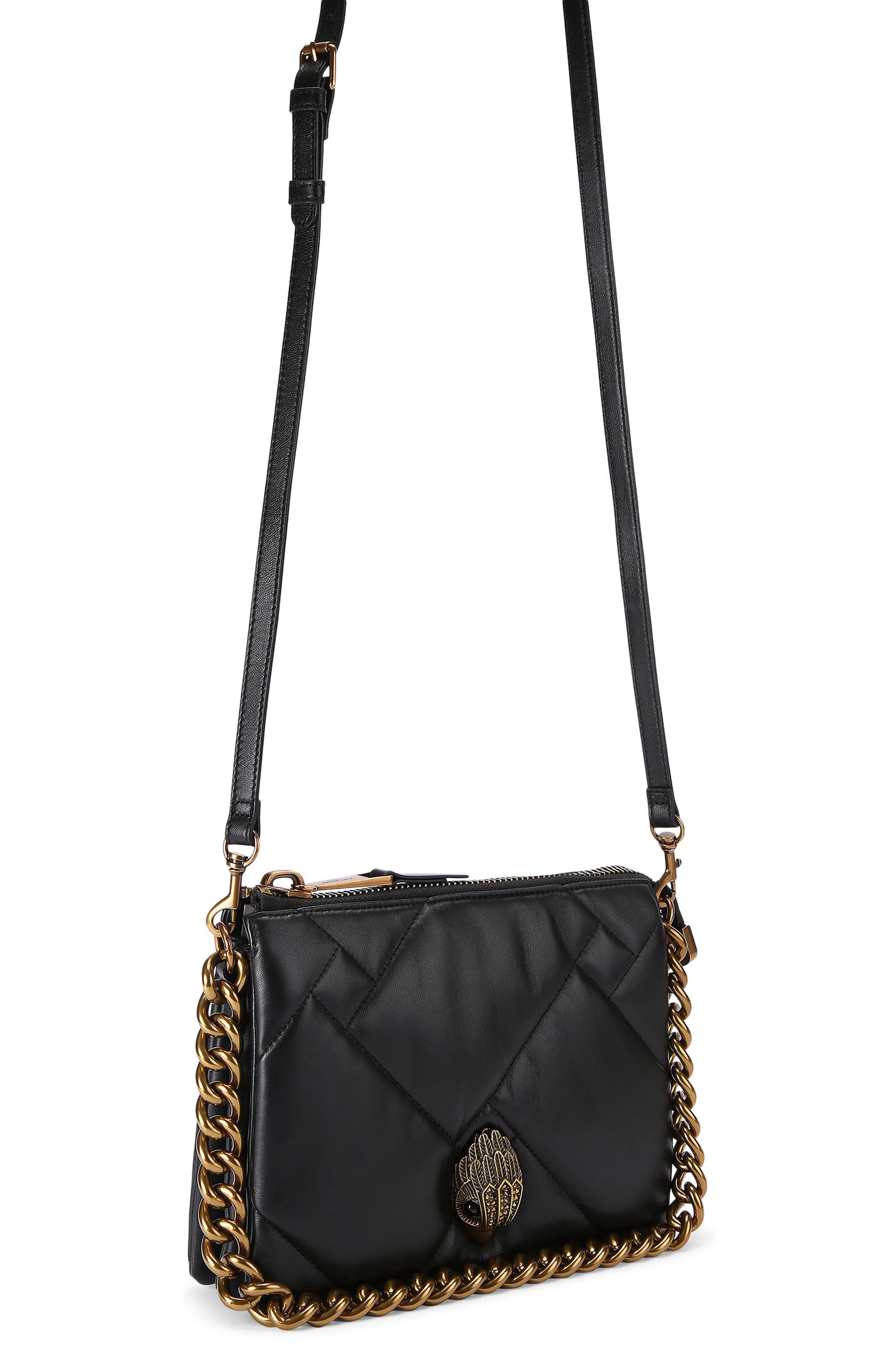Kurt Geiger London Kensington Puffy Quilted Shoulder Bag, Alternate, color, Black