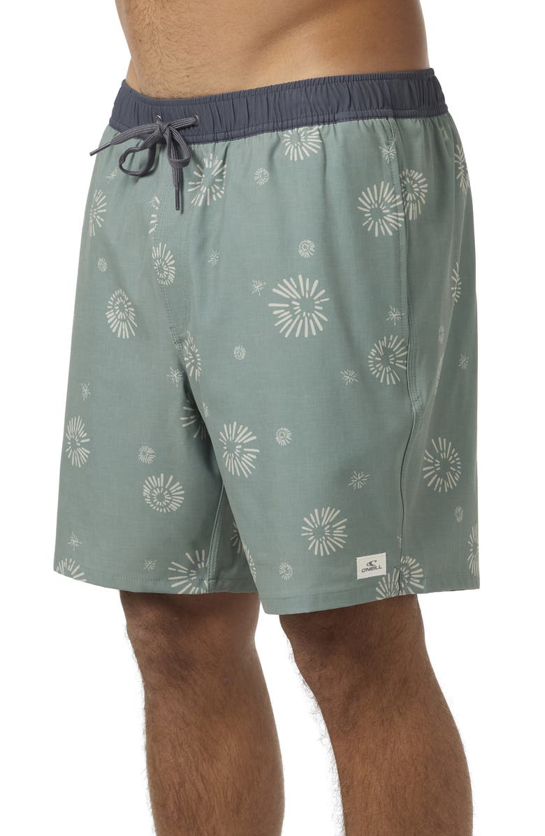O'Neill Hermosa Swim Trunks, Alternate, color, Sage