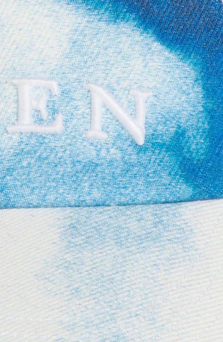 McQueen Marbled Denim Baseball Cap, Alternate, color, Ivory/ Blue