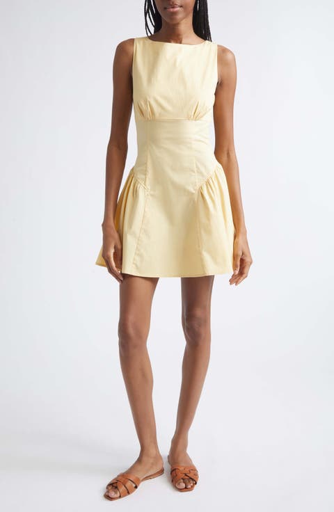 Gwen Pleated Drop Waist Minidress