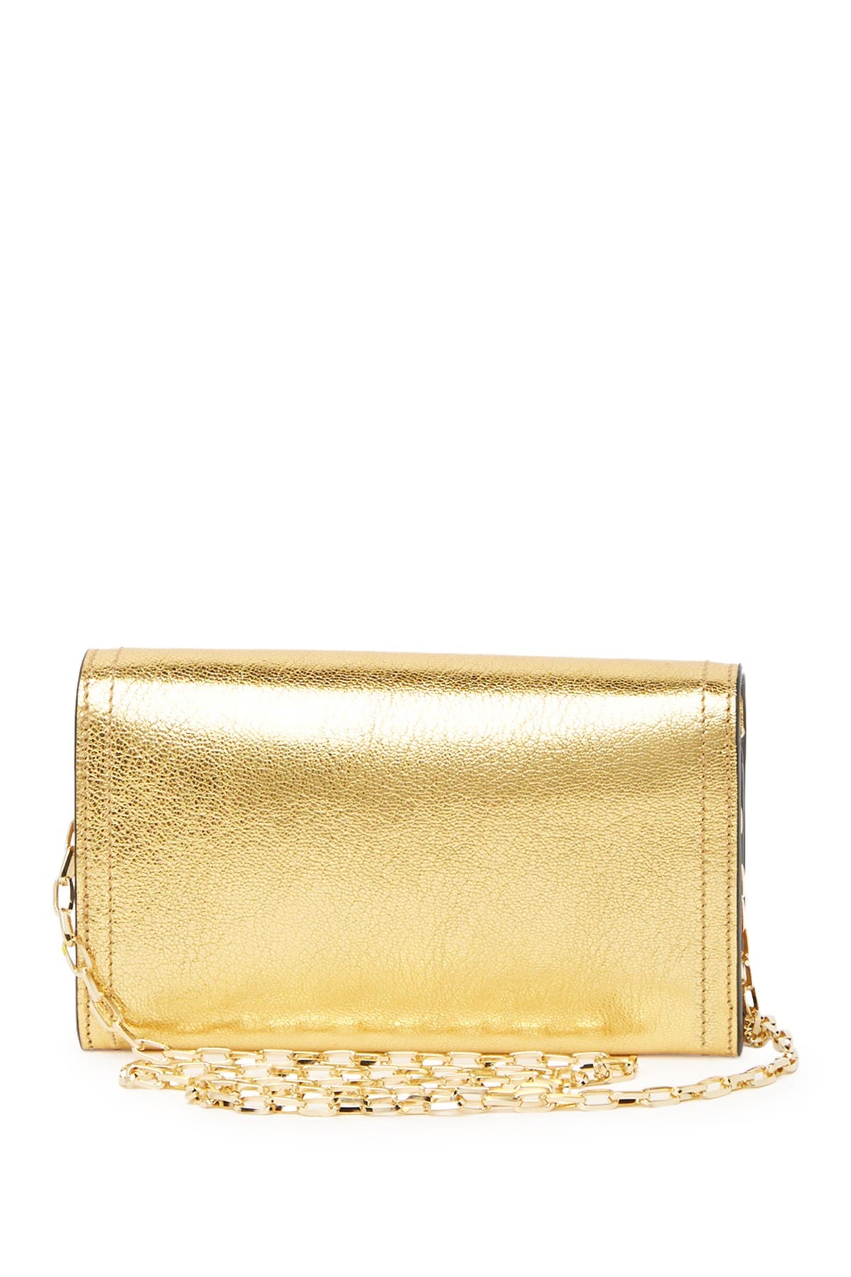 Moschino Metallic Flap Crossbody Bag, Alternate, color, 