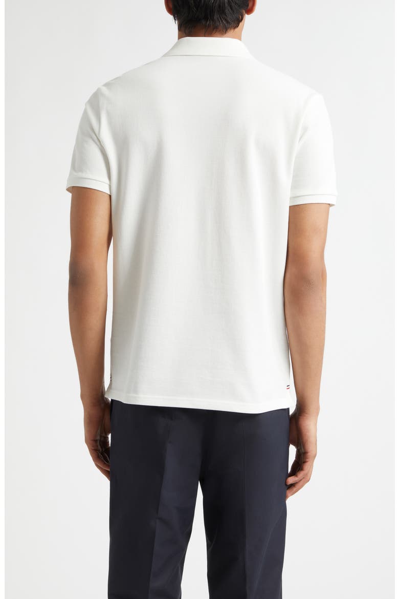 Logo Patch Cotton Polo, Alternate, color, SILK WHITE