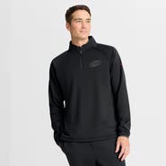 FANATICS Men's Fanatics Black Carolina Hurricanes Authentic Pro Tonal Rink Raglan Quarter-Zip Pullover