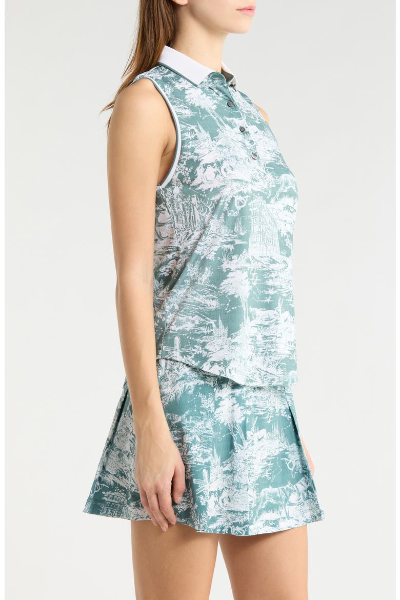 Huntress Toile Print Polo, Alternate, color, MARSH