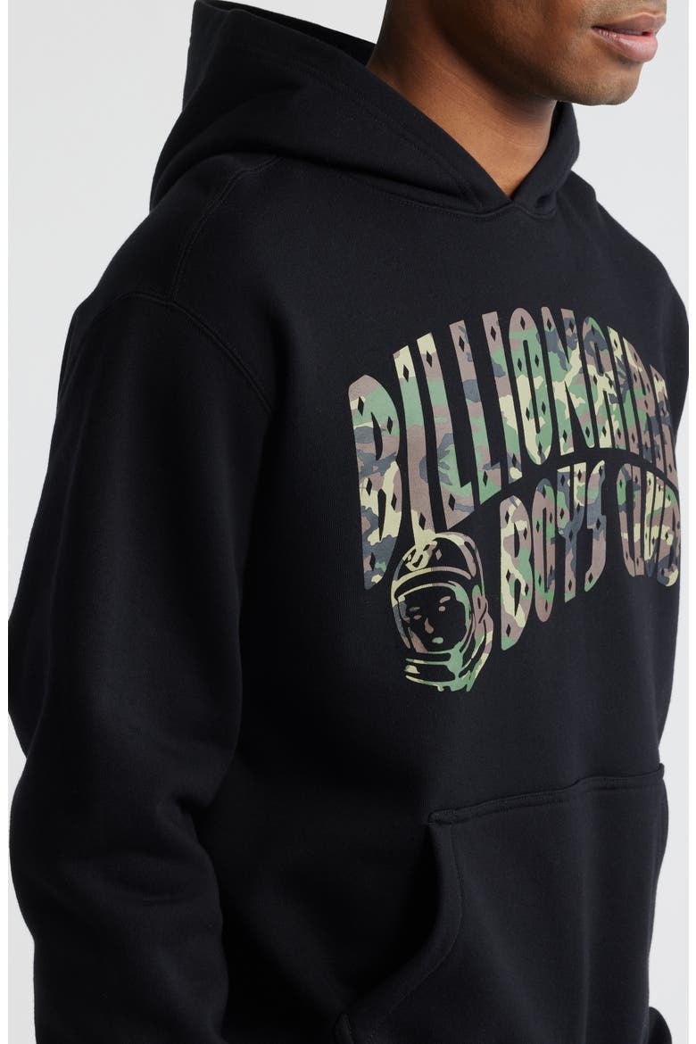 Camo Logo Graphic Hoodie, Alternate, color, BLACK