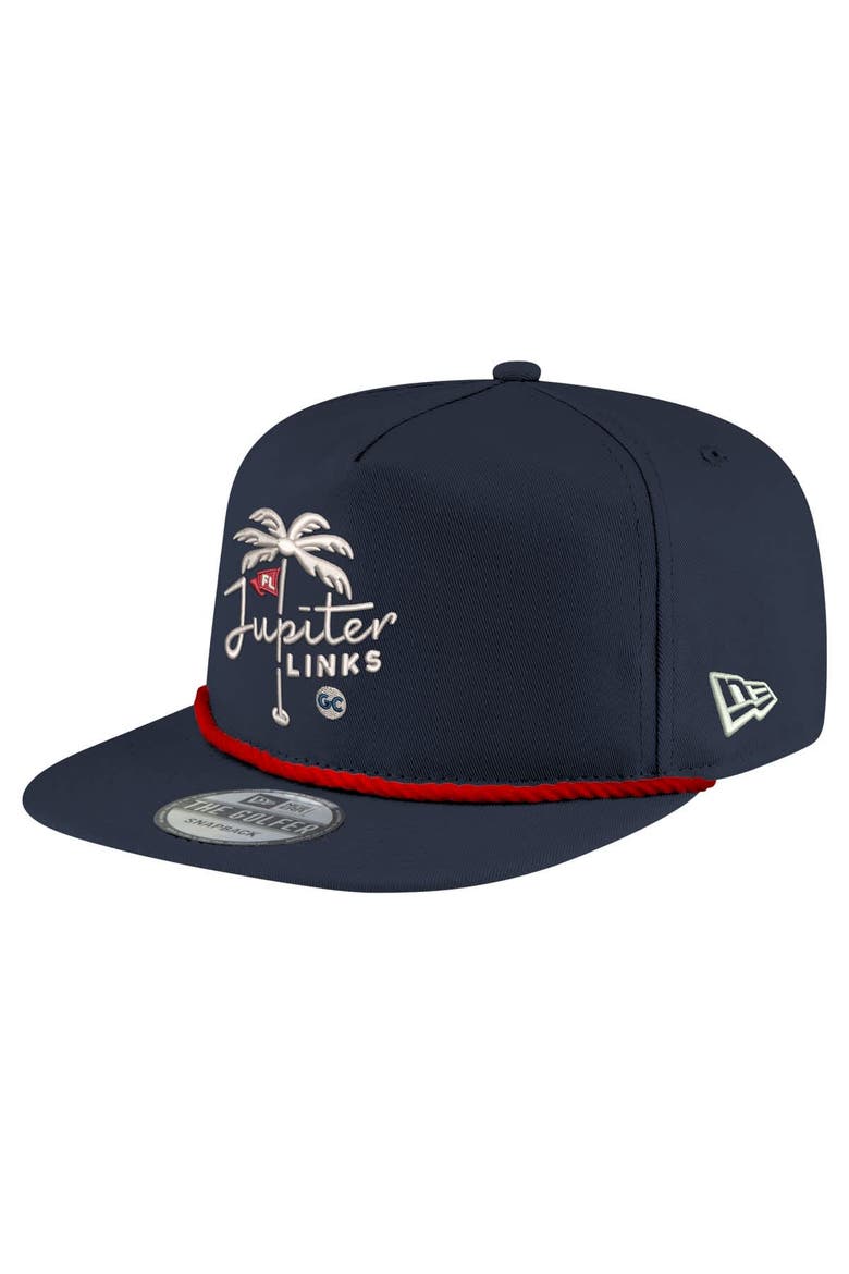 Men's New Era  Navy Jupiter Links Golf Club Adjustable Golfer Hat, Main, color, Navy