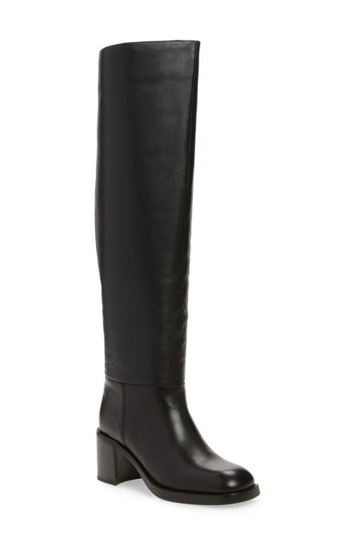 Jeffrey Campbell Vinyl Over The Knee Boot In Black