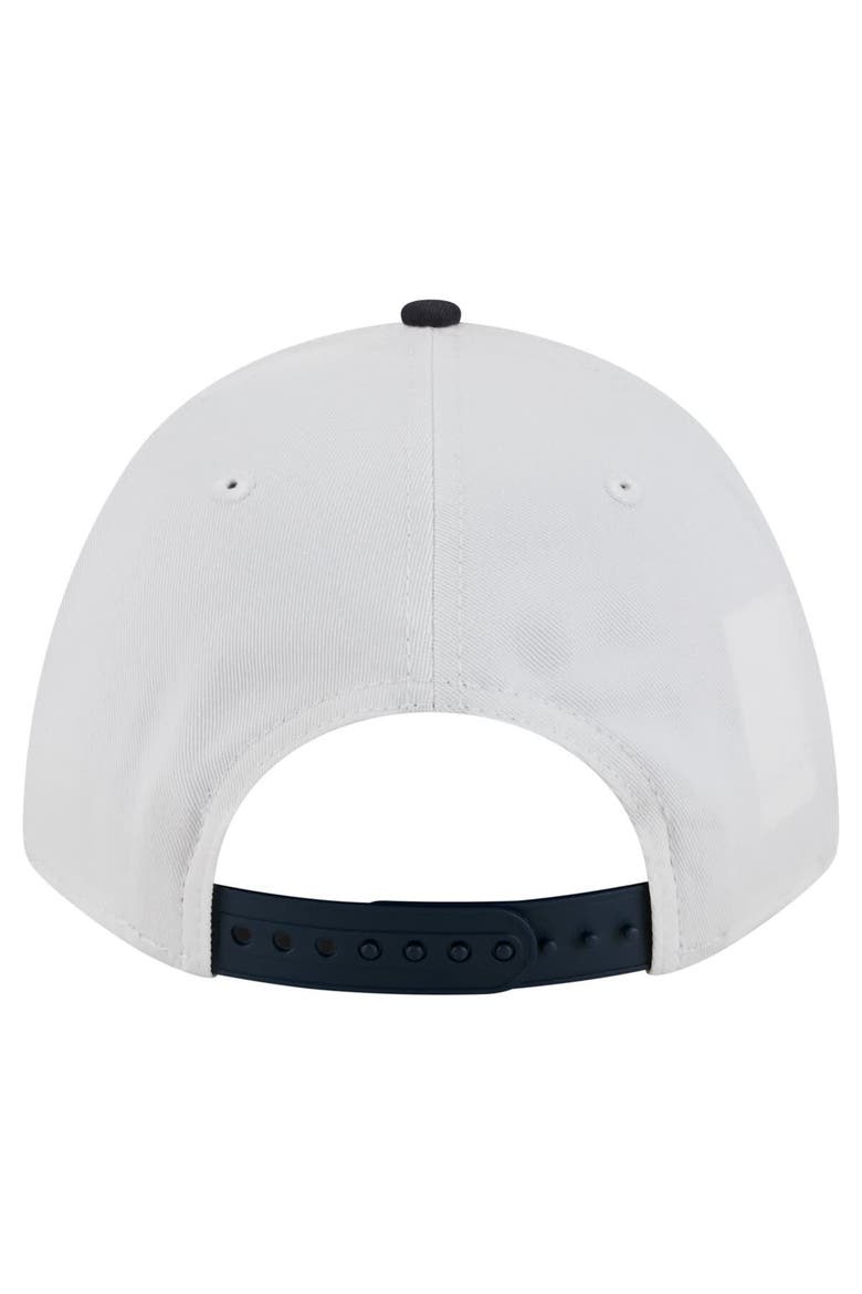 Men's New Era White/Navy Georgia Tech Yellow Jackets Arch Two-Tone Rope 9FORTY A-Frame M-Crown Adjustable Hat, Alternate, color, White