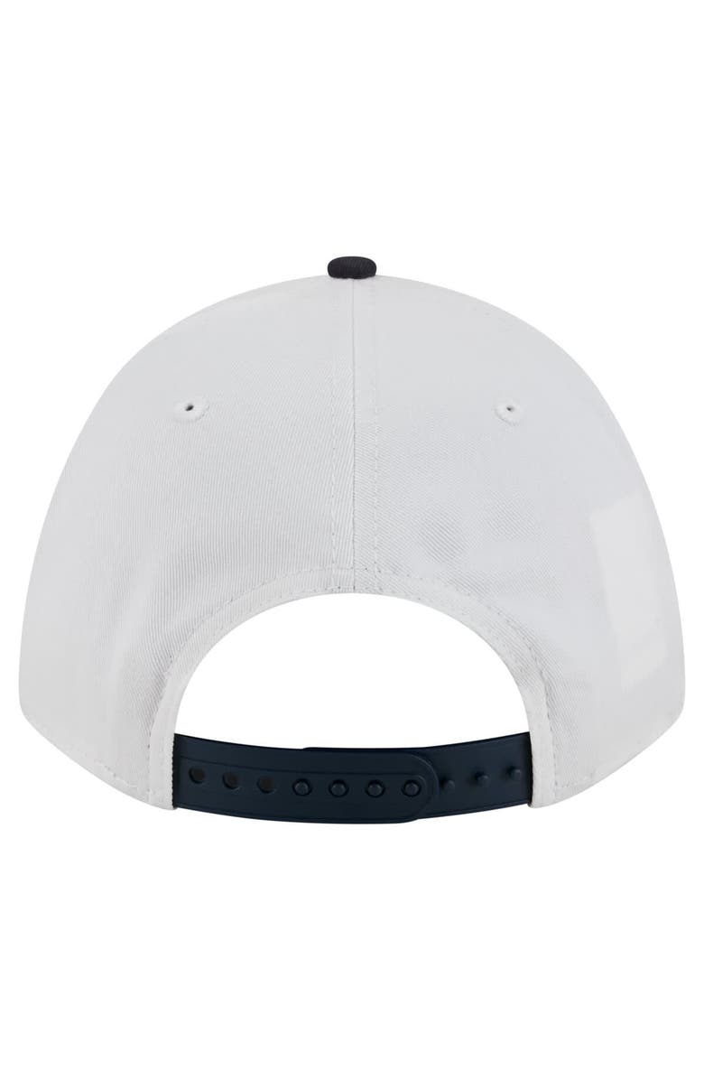 New Era Men's New Era White/Navy Georgia Tech Yellow Jackets Arch Two-Tone Rope 9FORTY A-Frame M-Crown Adjustable Hat, Alternate, color, White