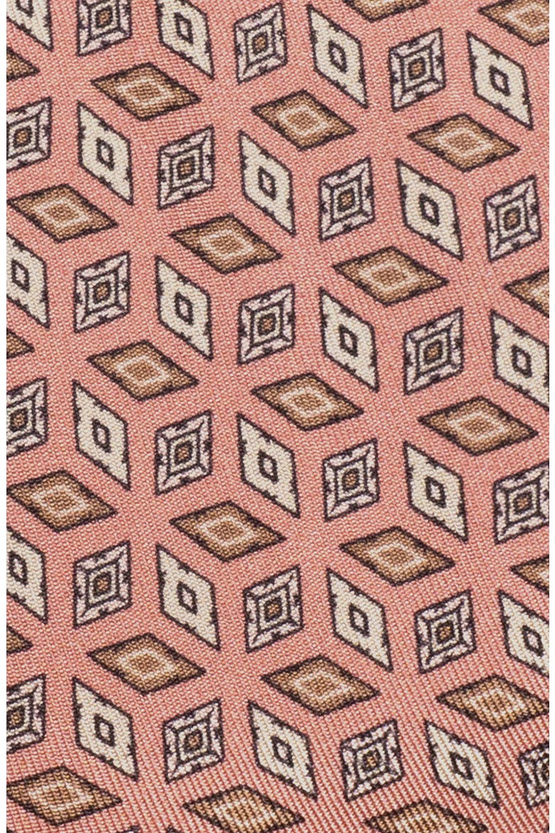 Crampton Geometric Silk Tie, Alternate, color, PINK