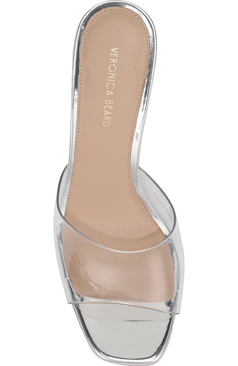 Veronica Beard Asha Wedge Sandal, Alternate, color, Clear/ Silver