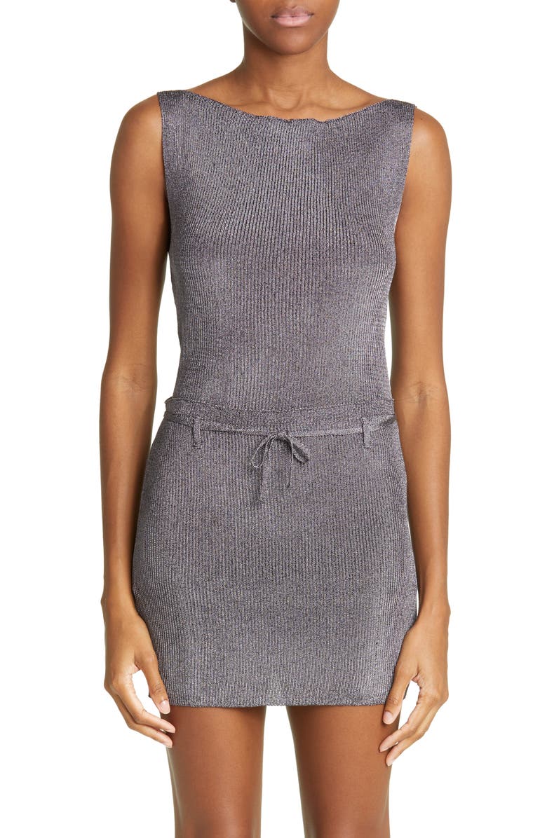 Paloma Wool Jack Metallic Cotton Knit Minidress, Main, color, 