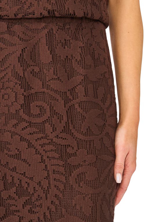 Halogenr Halogen(r) Lace Pull-on Midi Skirt In Brown