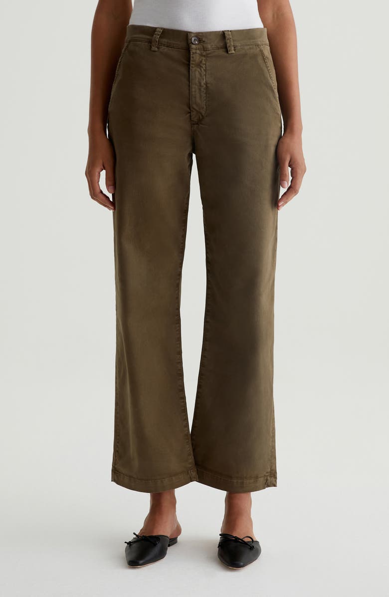 AG Caden Wide Leg Twill Pants, Main, color, 