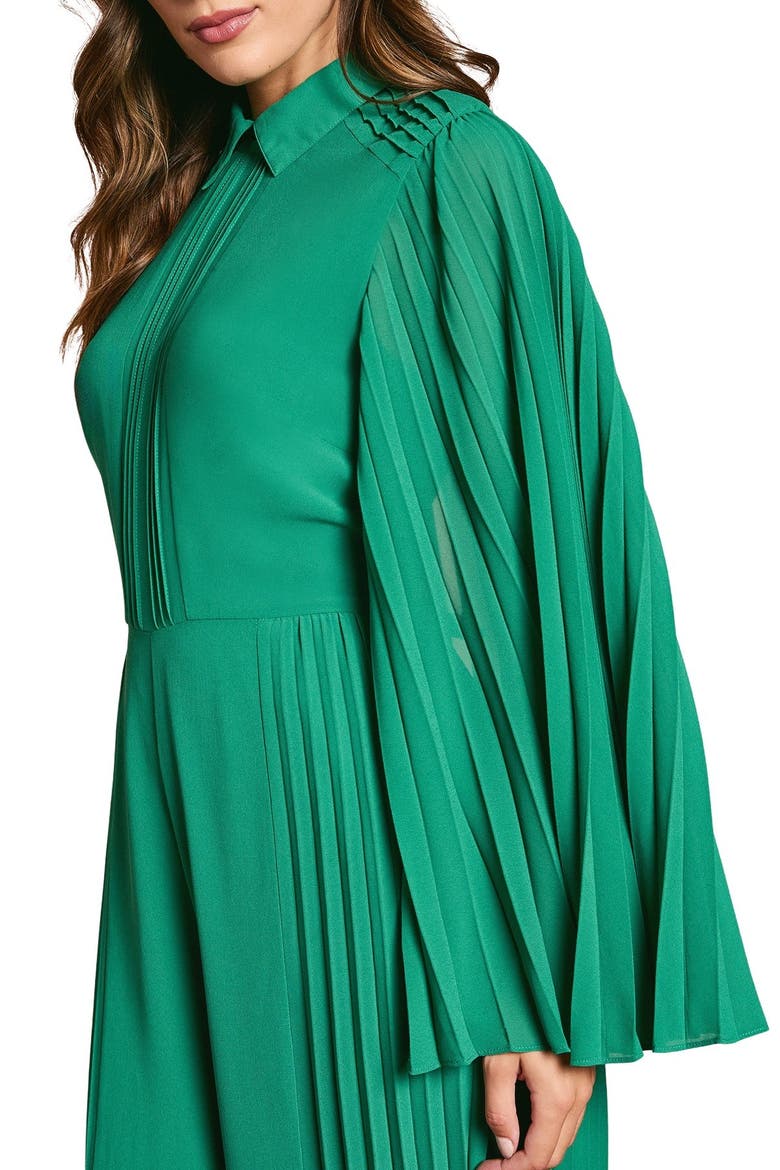 Pleat Wide Leg Jumpsuit, Alternate, color, Emerald