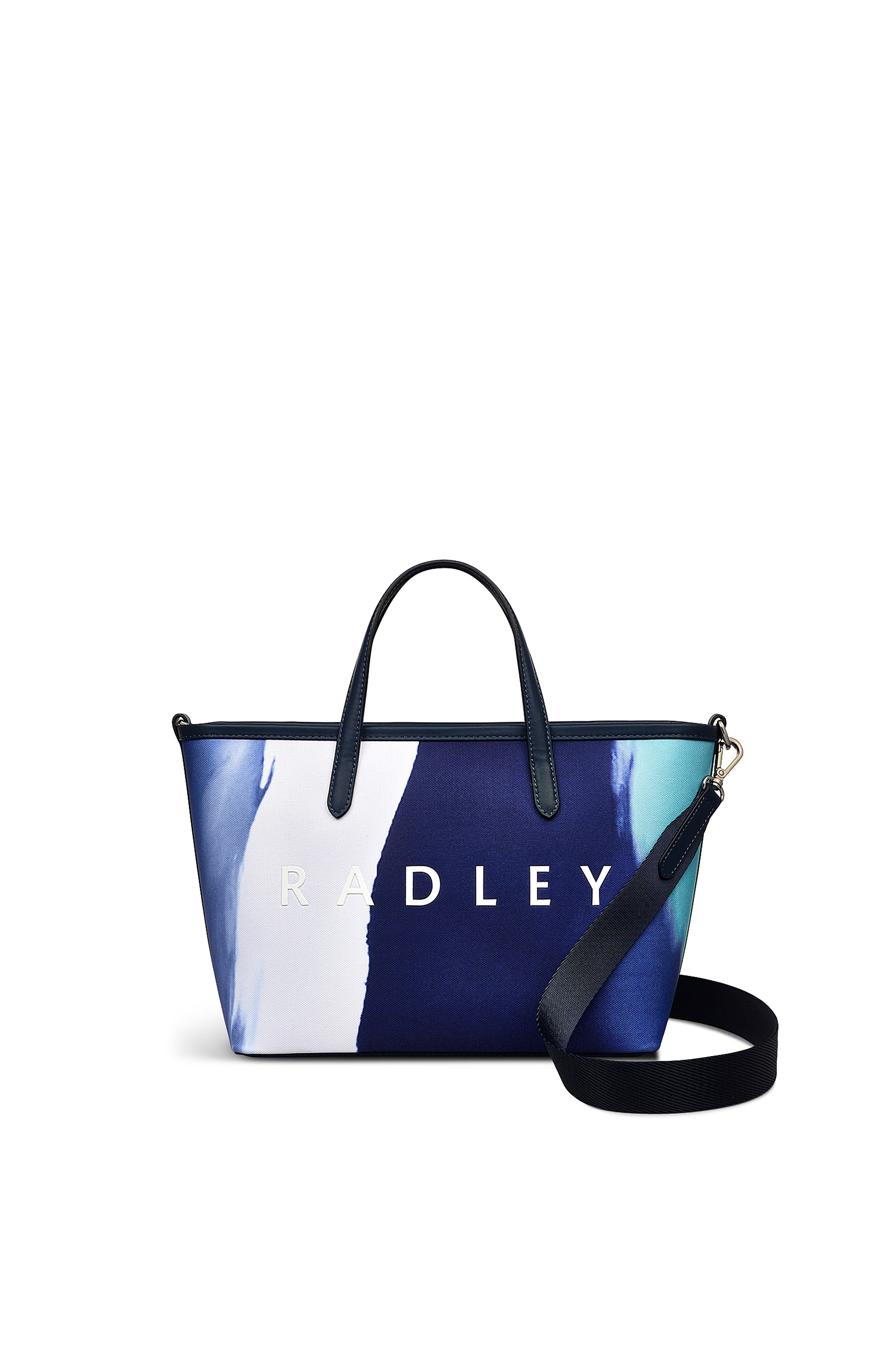 Radley Southwell Gardens - Stripe Medium Open Top Satchel Bag, Main, color, Ink