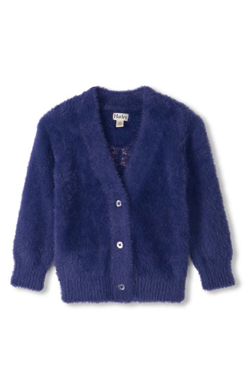Kids' Fuzzy Bow Cardigan
