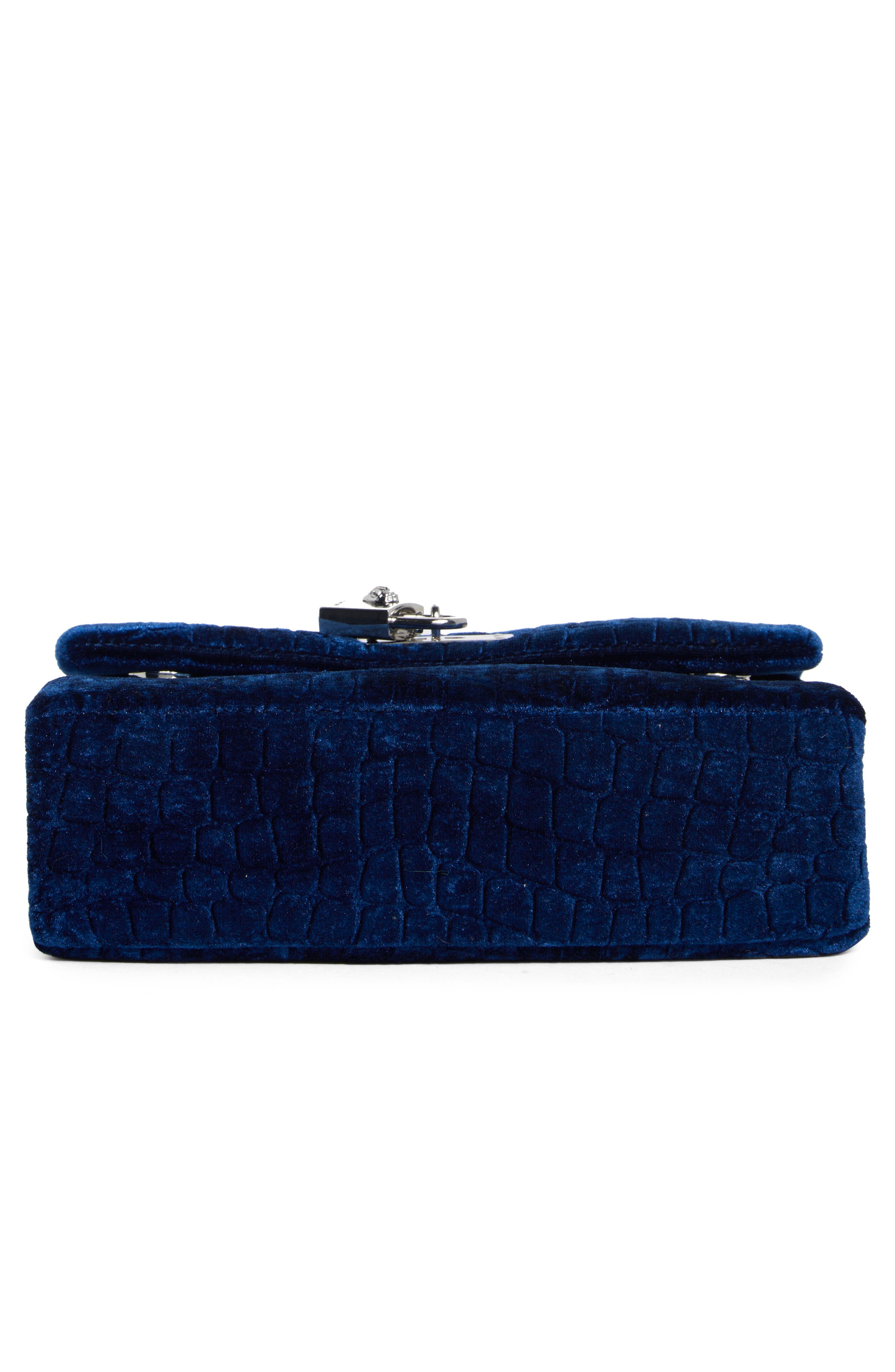 Kurt Geiger London Mini Brixton Velvet Crossbody Bag, Alternate, color, Navy