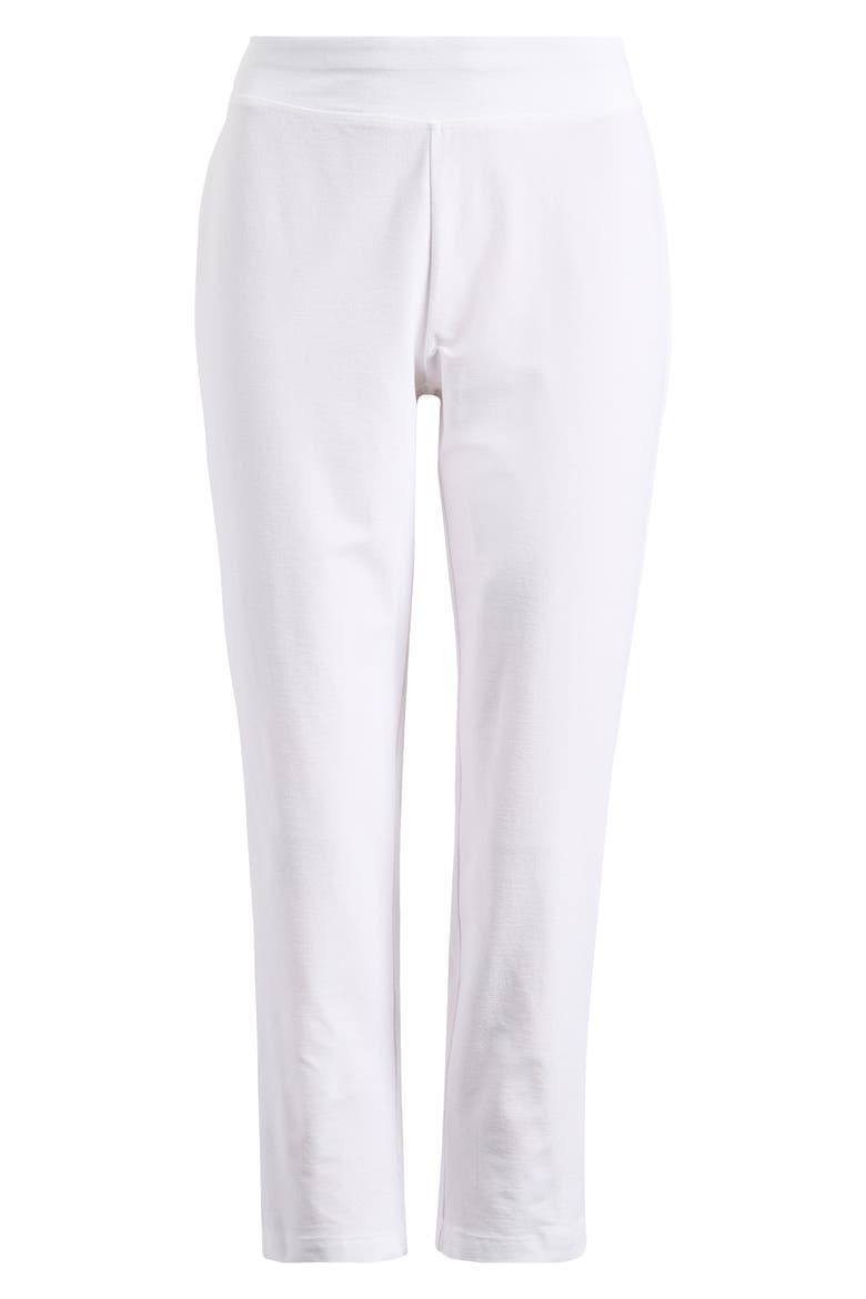 High Waist Slim Ankle Pants, Alternate, color, WHITE