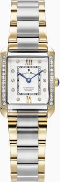 Jacques du Manoir Jacques Du Manoir Emily II - 22mm, White Dial, Two-Tone Gold & Silver Stainless Steel, Rectangular Ladies Watch