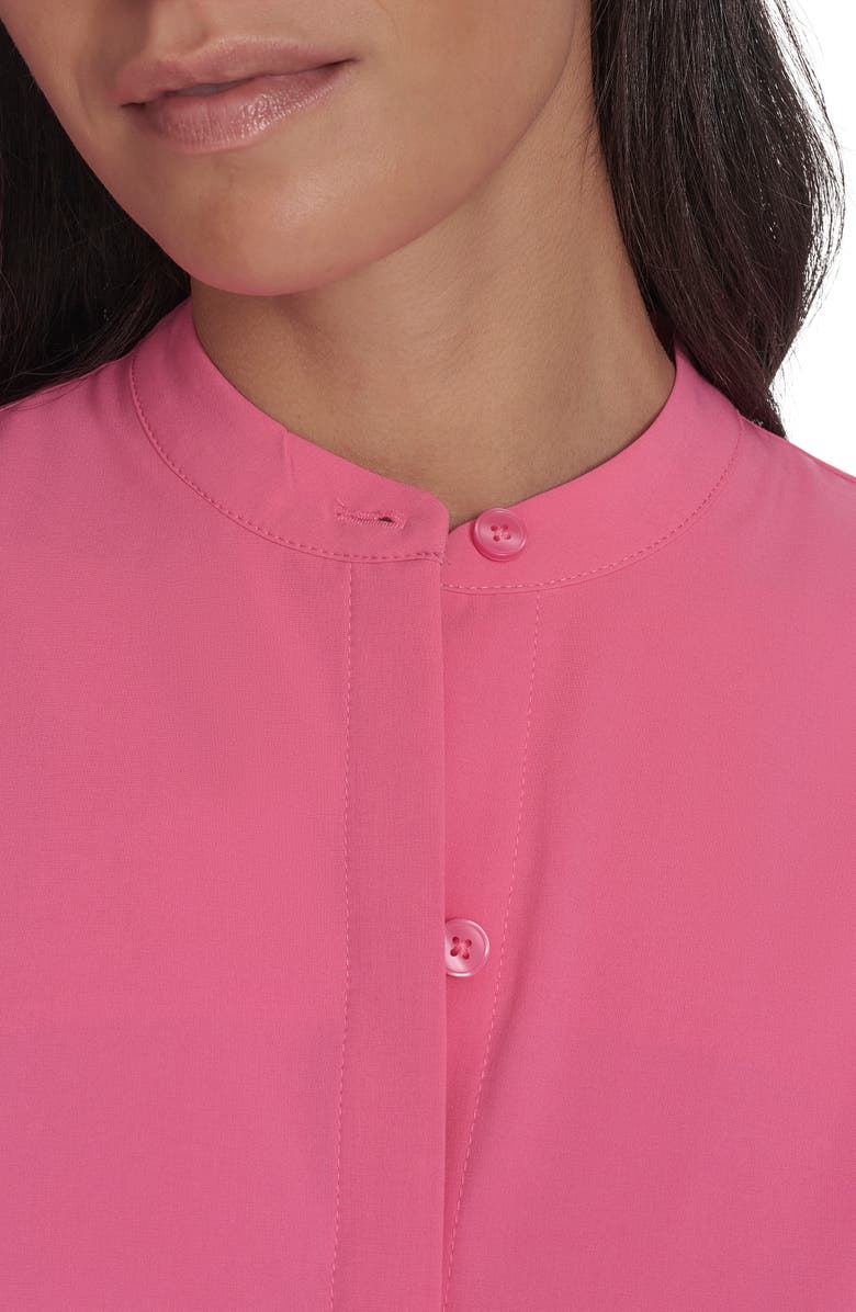 Calvin Klein Commuter Sleeveless Tiered Shirtdress, Alternate, color, Azalea