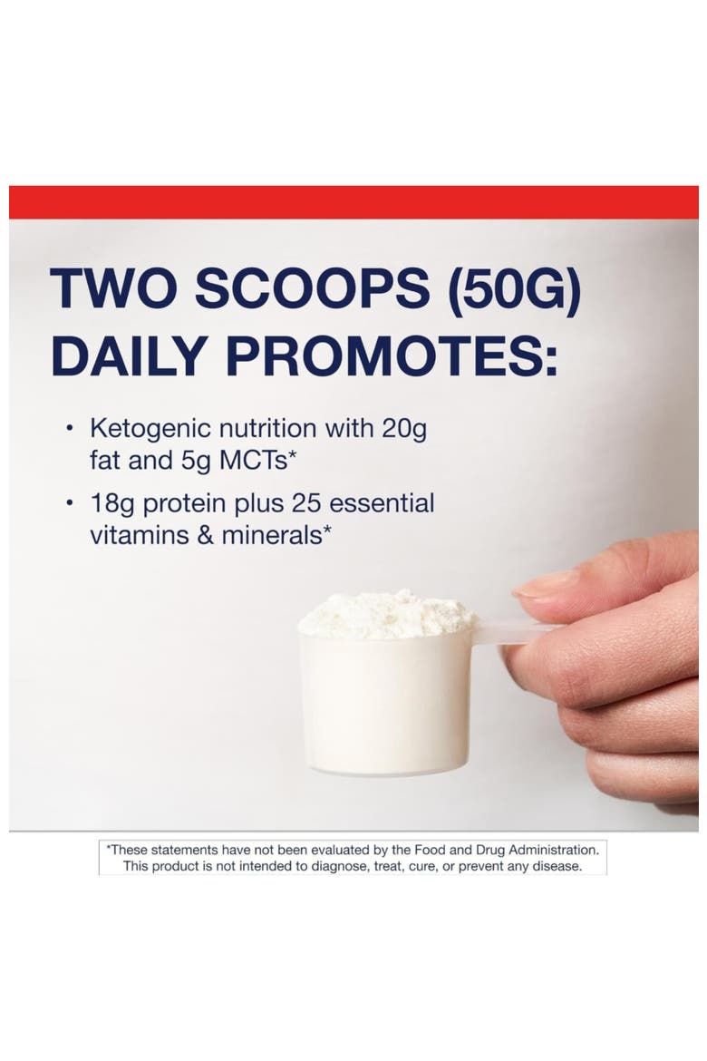 Ketogenic Low Carb Protein Shake Powder Vanilla 14 Servings, Alternate, color, None