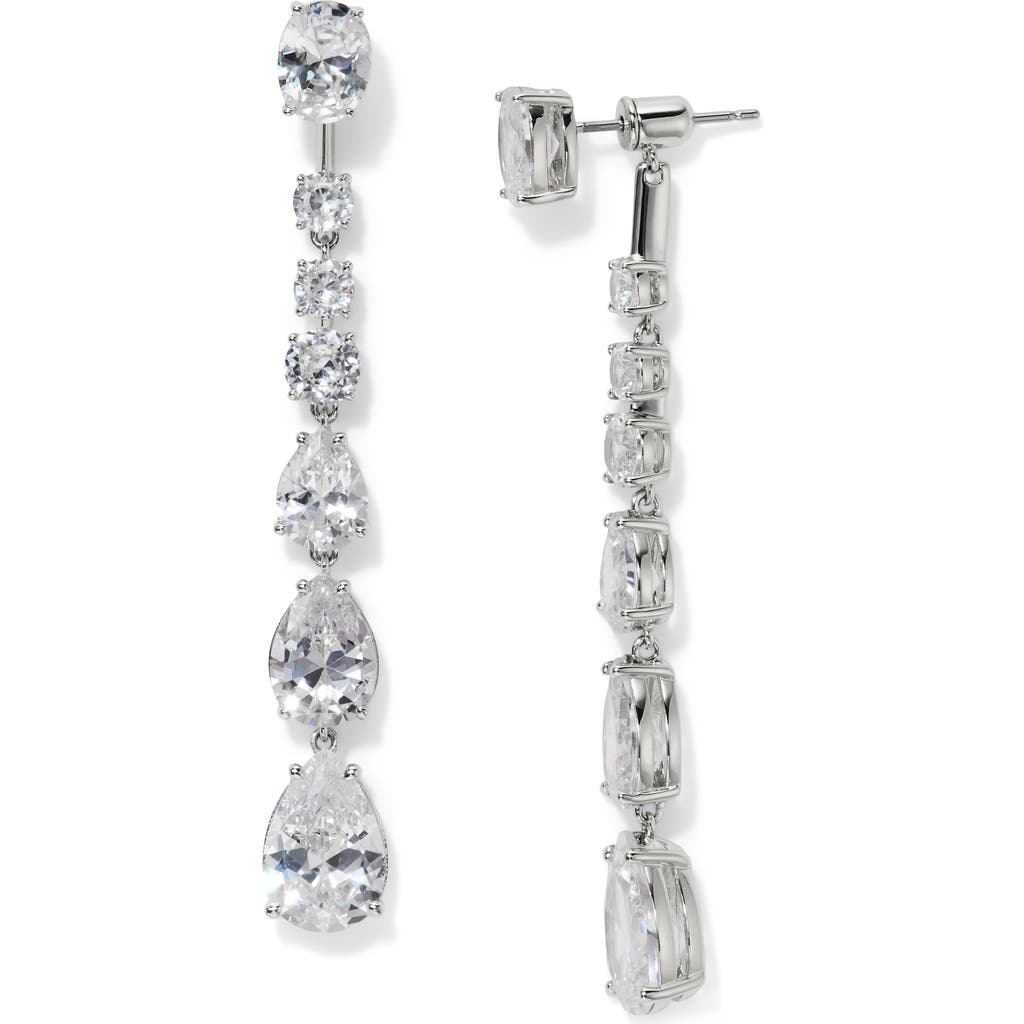 Nadri Sunshowere Crystal Front/back Earrings In Metallic