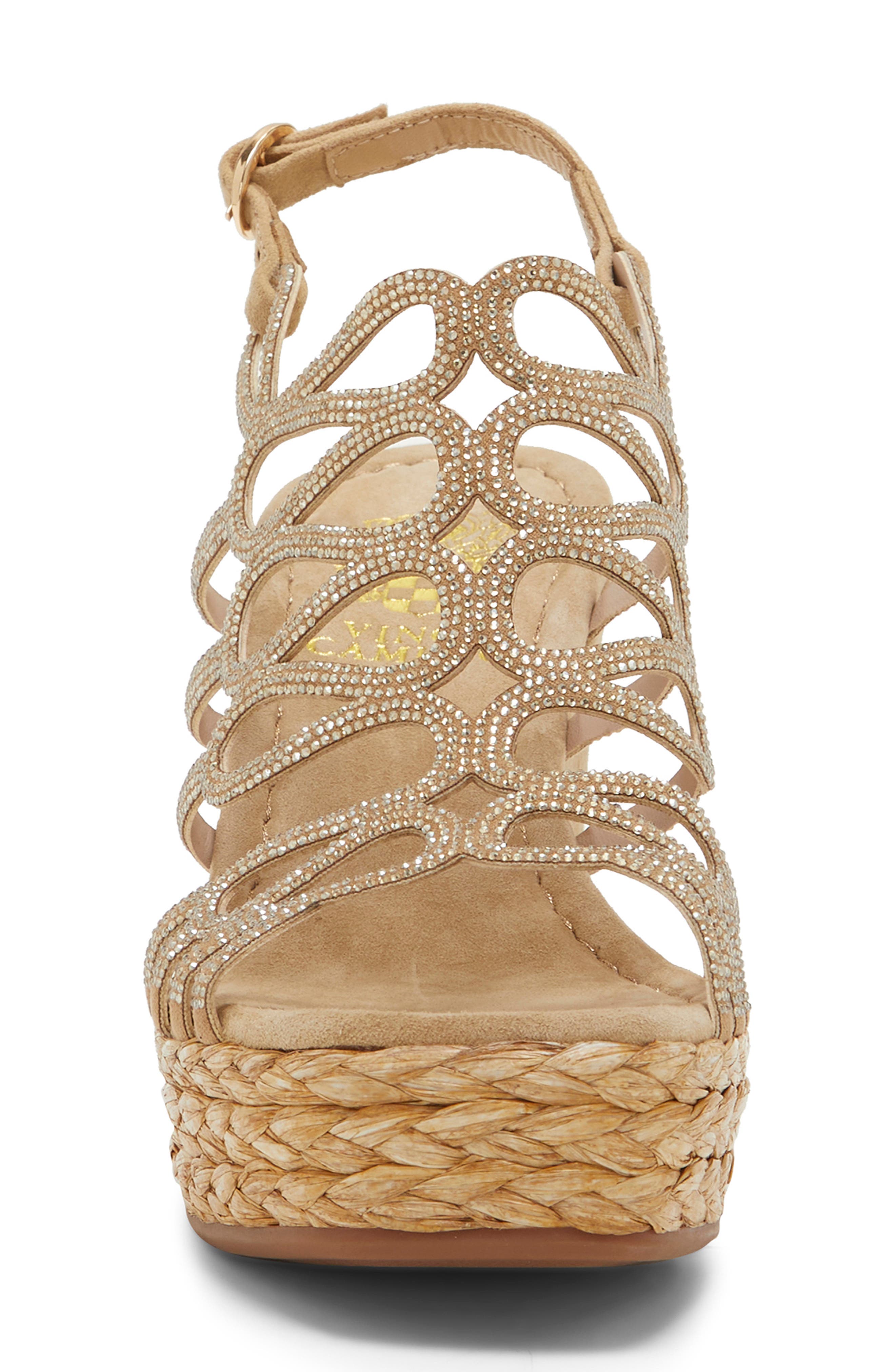 Alize Platform Wedge Strappy Sandal, Alternate, color, SAND
