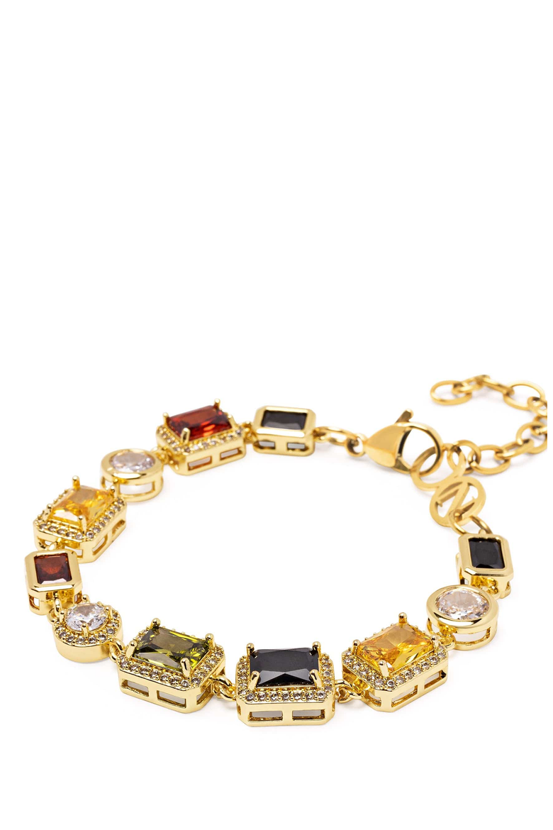 Gold Gemstone Bracelet, Main, color, Multicolor Stones