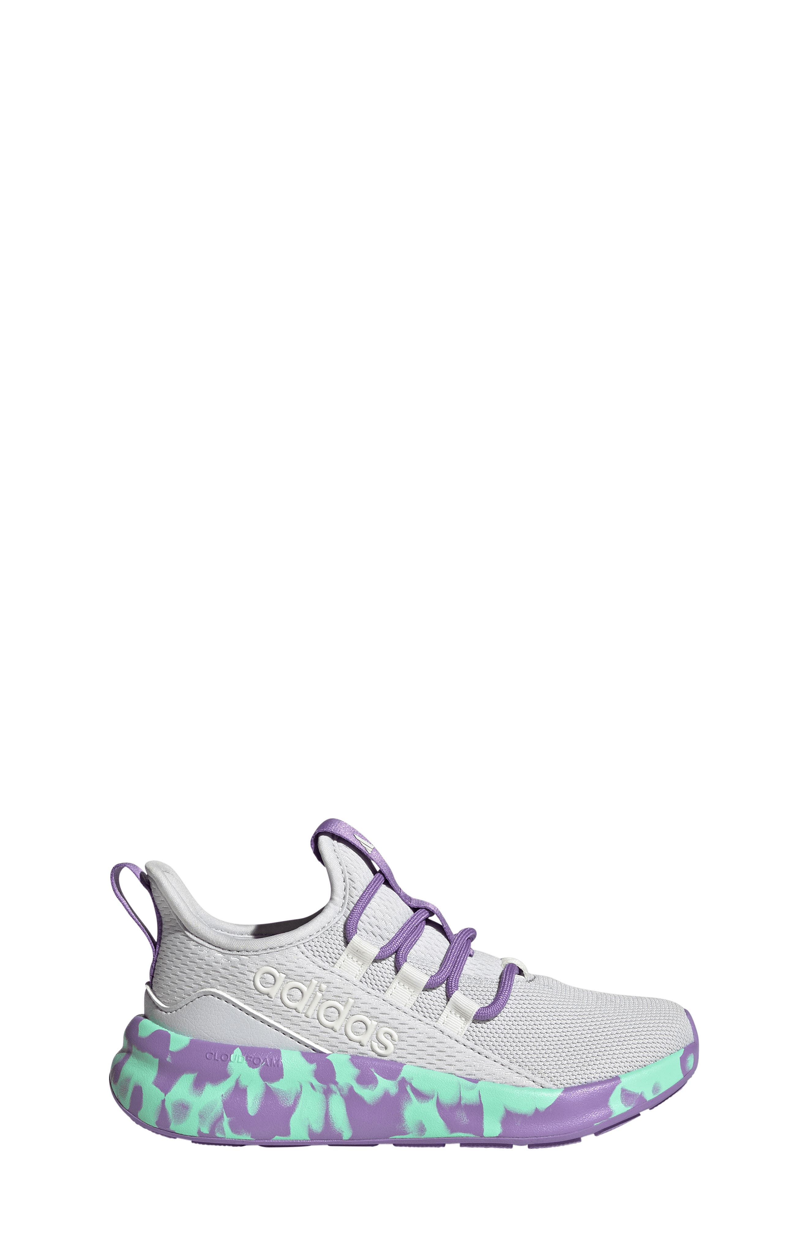 Kids' Lite Racer Adapt 8.0 Sneaker, Alternate, color, GREY/ VIOLET/ MINT