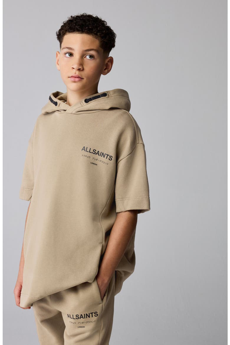 Kids' Logo Hoodie and Shorts Set, Alternate, color, NEUTRAL