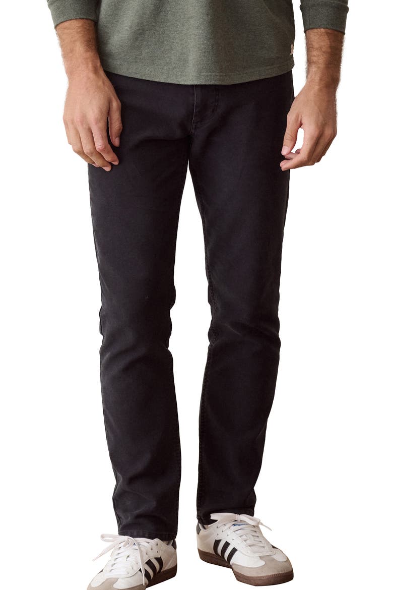 Flex Terry Slim Fit Five Pocket Pants, Main, color, FADED BLACK