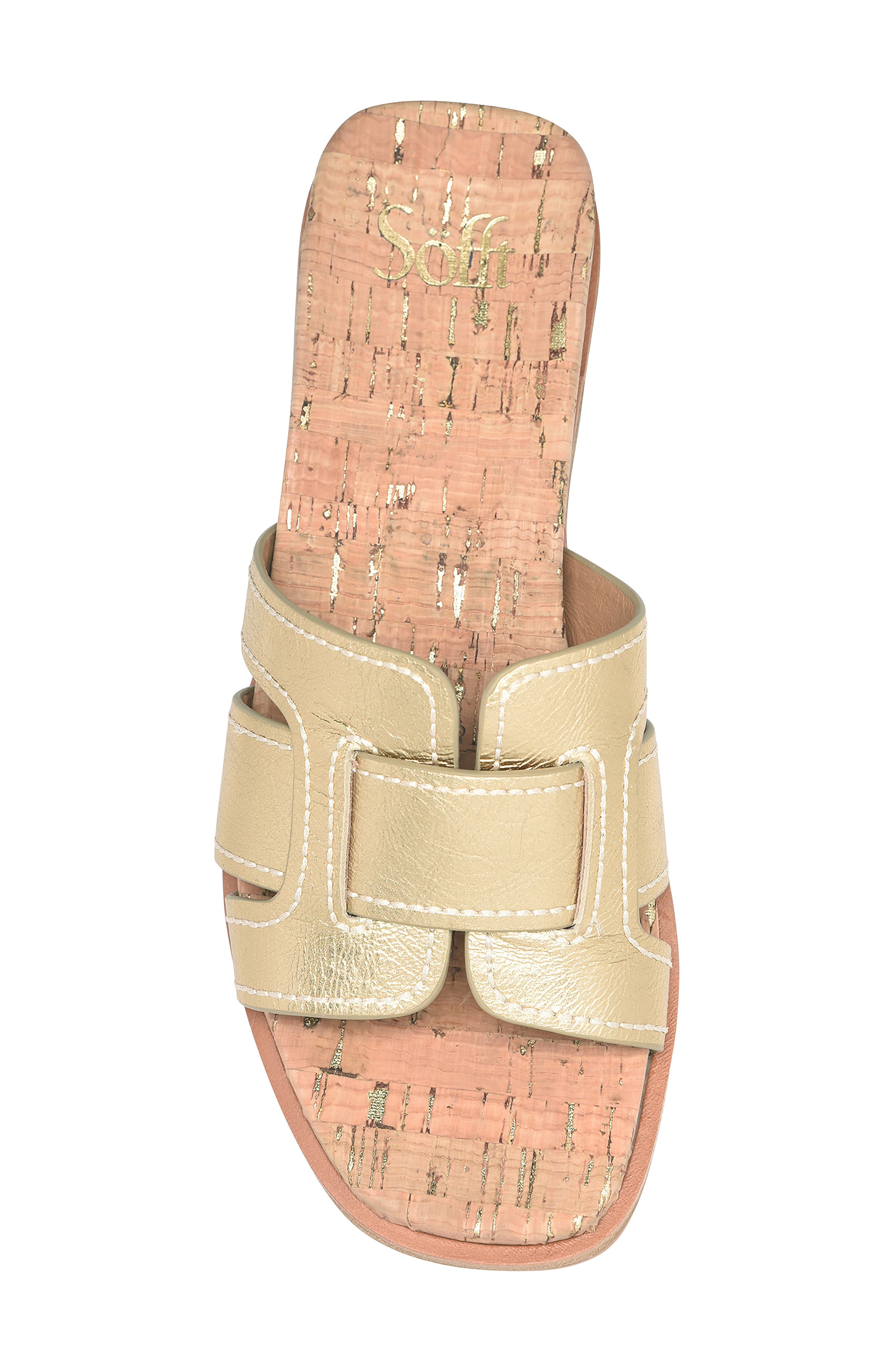 Rachel Slide Sandal, Alternate, color, GOLD