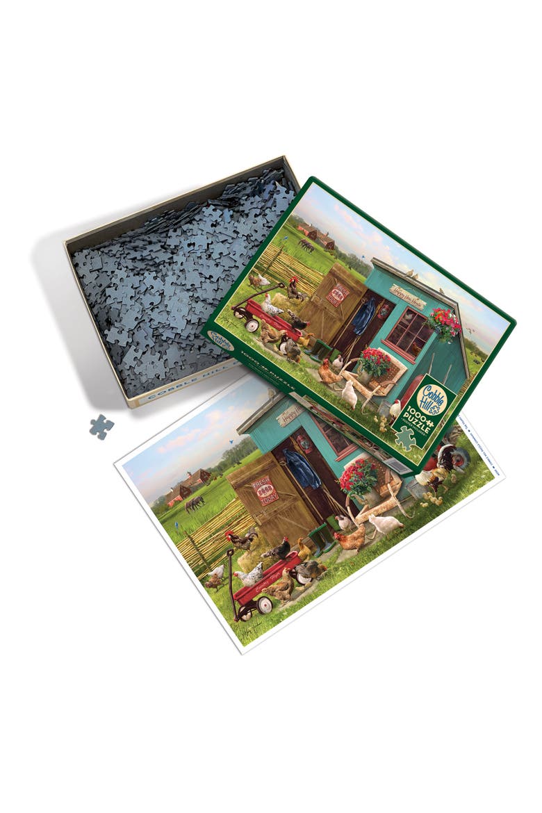 The Happy Hen 1000 Piece Puzzle, Alternate, color, Multicolored