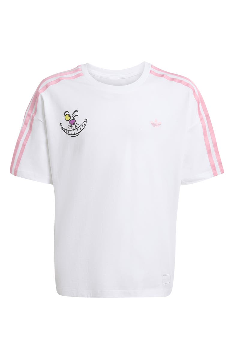 adidas x Disney Alice in Wonderland Kids' Cotton Graphic T-Shirt, Main, color, White