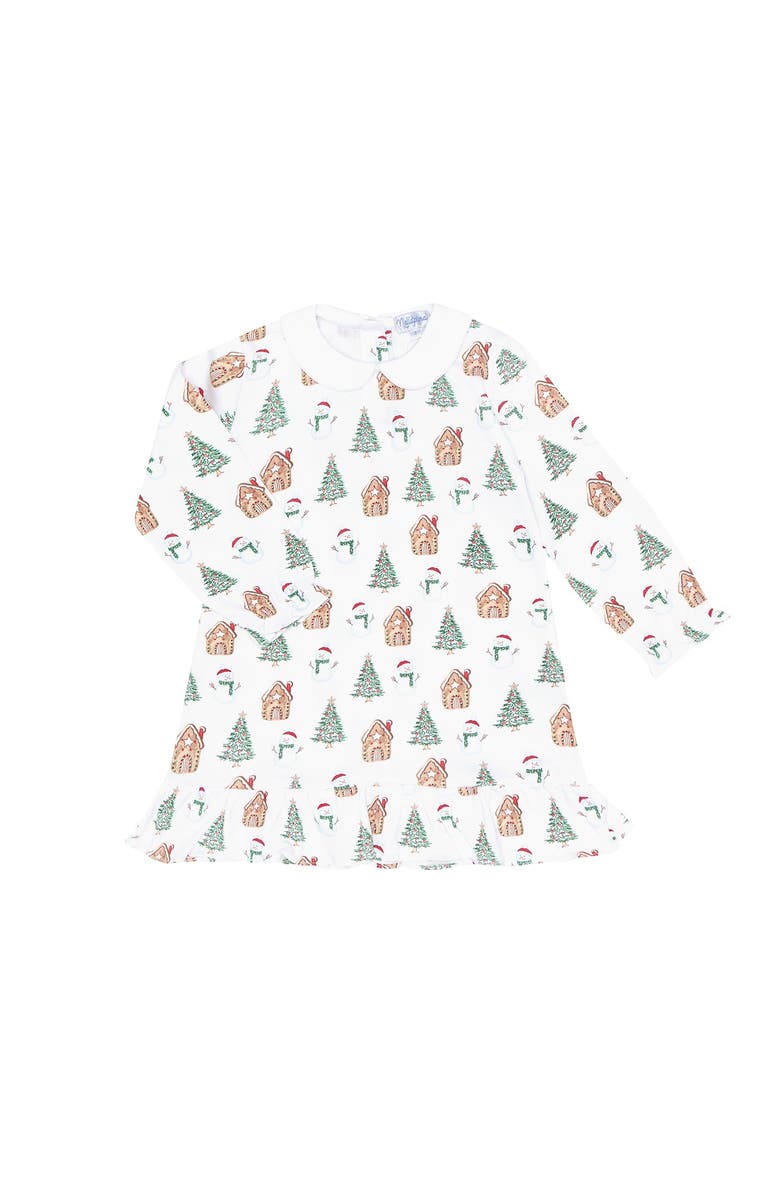 Nellapima Pima Cotton Wonderland Christmas Print Long Sleeve Playtime - Toddler & Little Kid, Main, color, Multicolor
