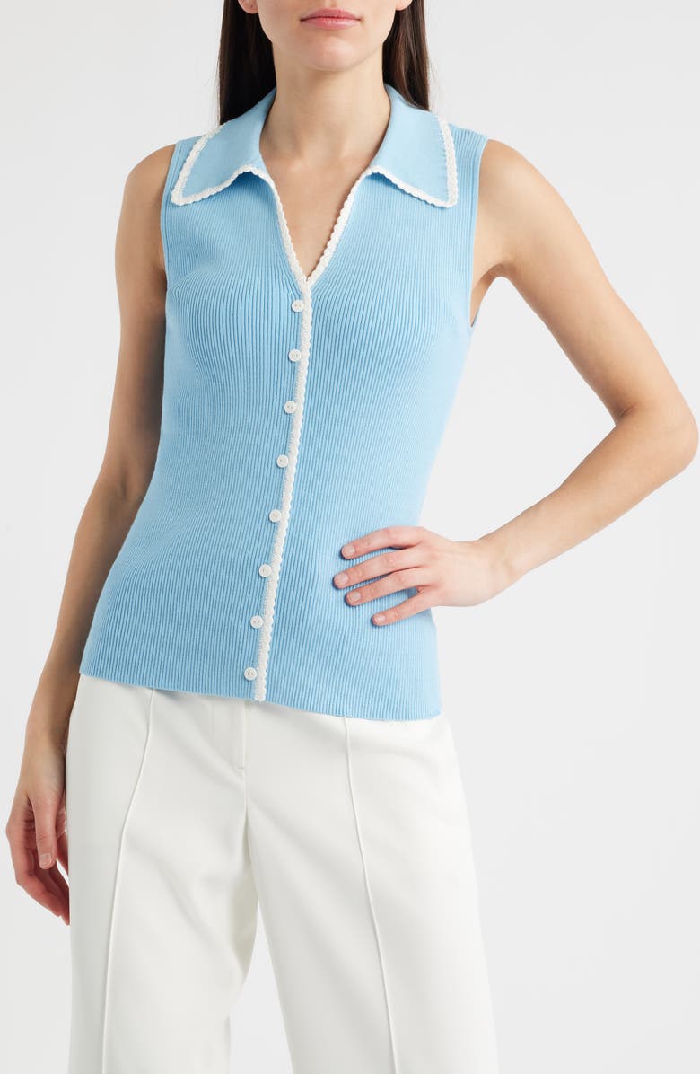 Elie Tahari The Shiloh Rib Sweater Tank, Main, color, 