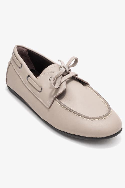 Forever & Always Shoes Serelis Leather Lace Up Loafer In Sand