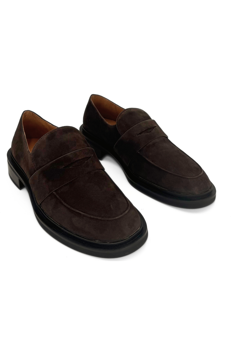 Amie Rafa Drew Suede Loafers, Alternate, color, Brown