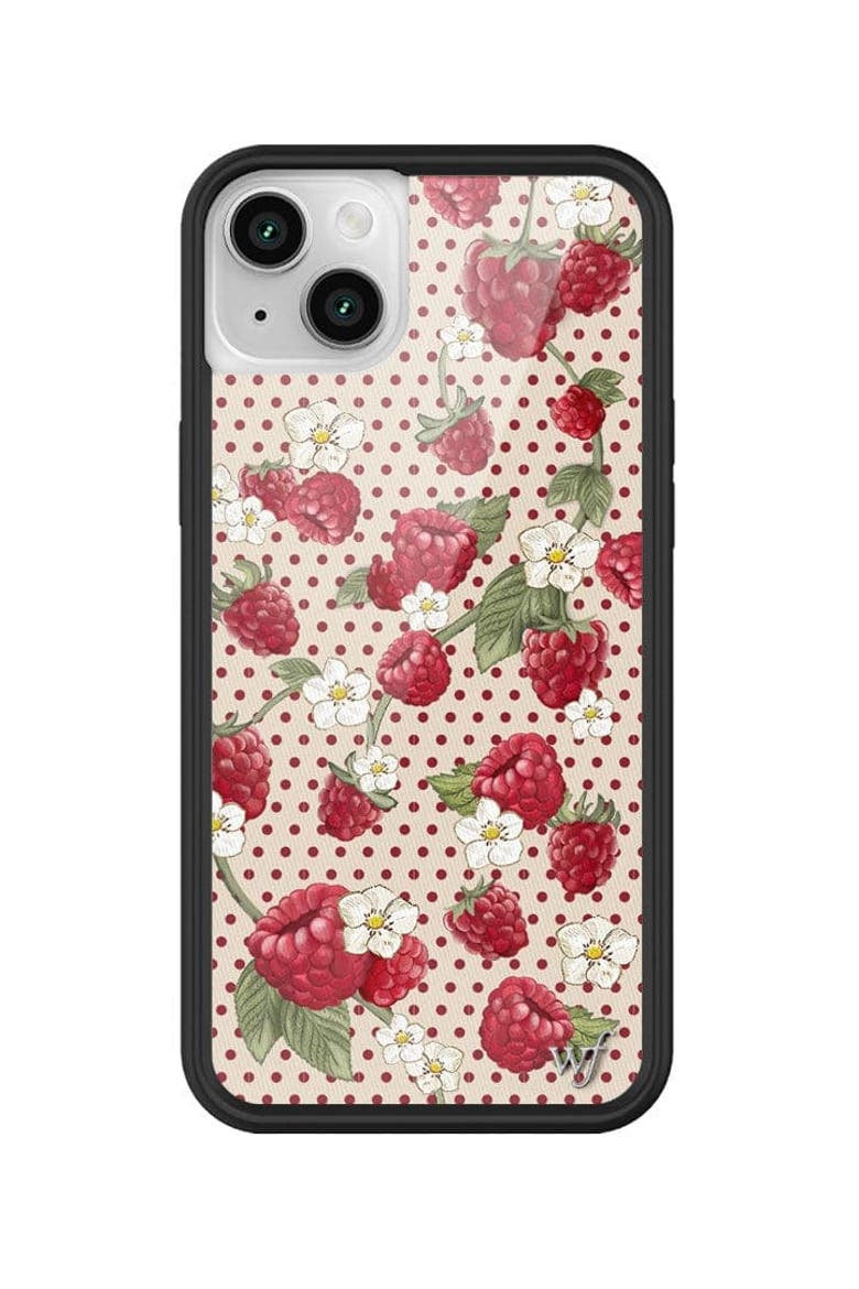 Raspberry Polka Dot iPhone Case, Main, color, Red