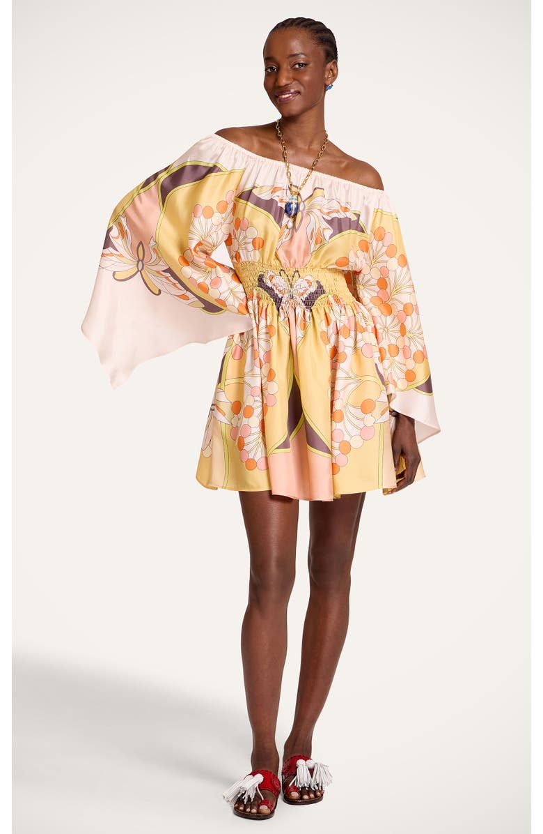 La DoubleJ Sienna Mini Dress Placée, Main, color, Florette Placée Pale Pink