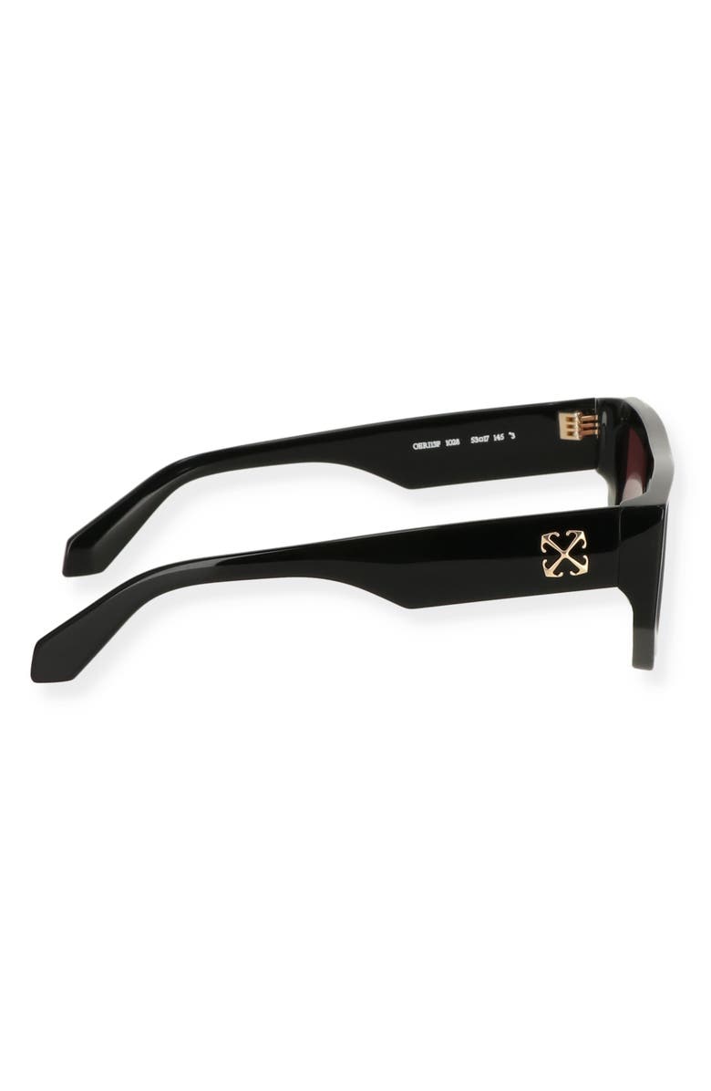 Off-White Vancouver 53mm Square Sunglasses, Alternate, color, Black Burgundy