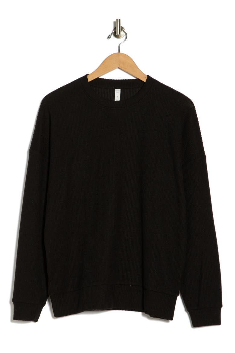 Crewneck Sweatshirt, Alternate, color, BLACK
