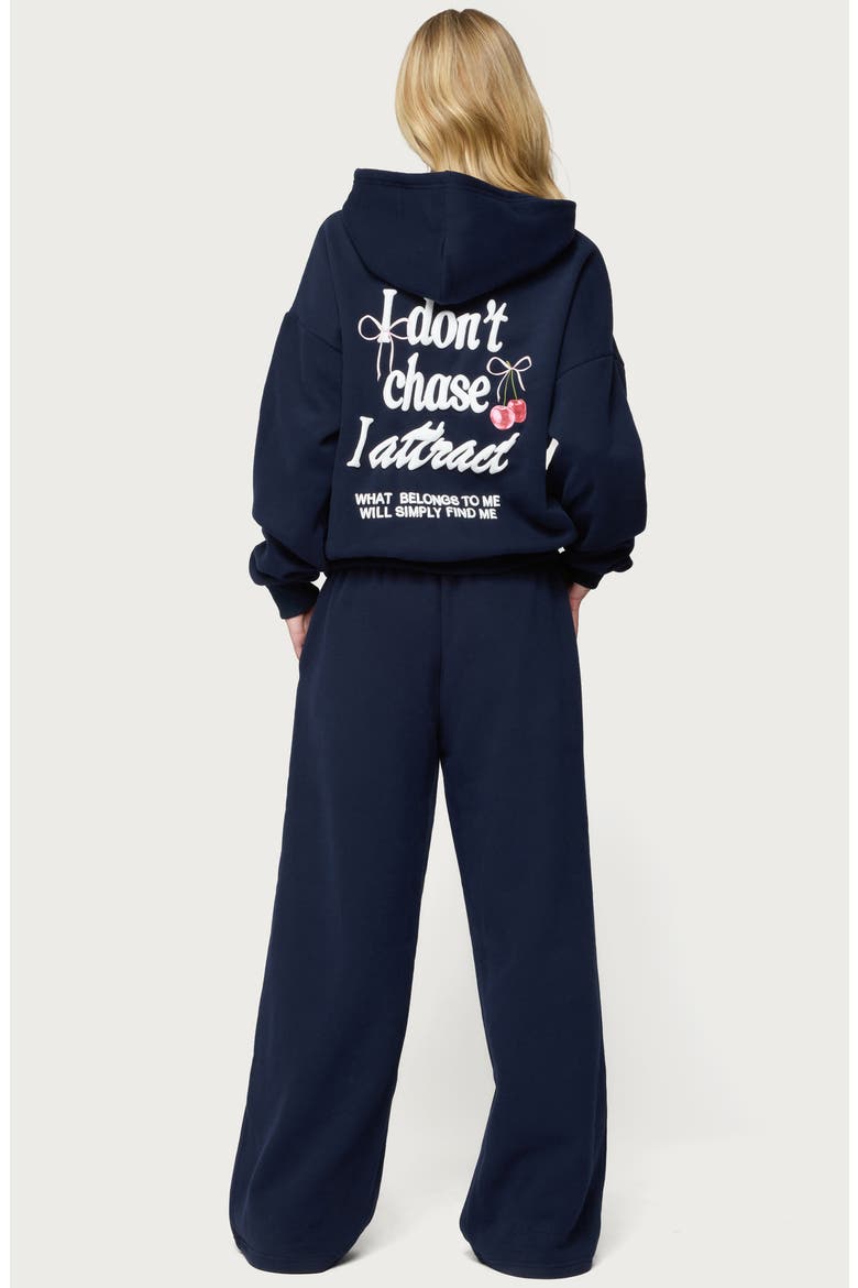 I Don't Chase I Attract Hoodie, Alternate, color, NAVY