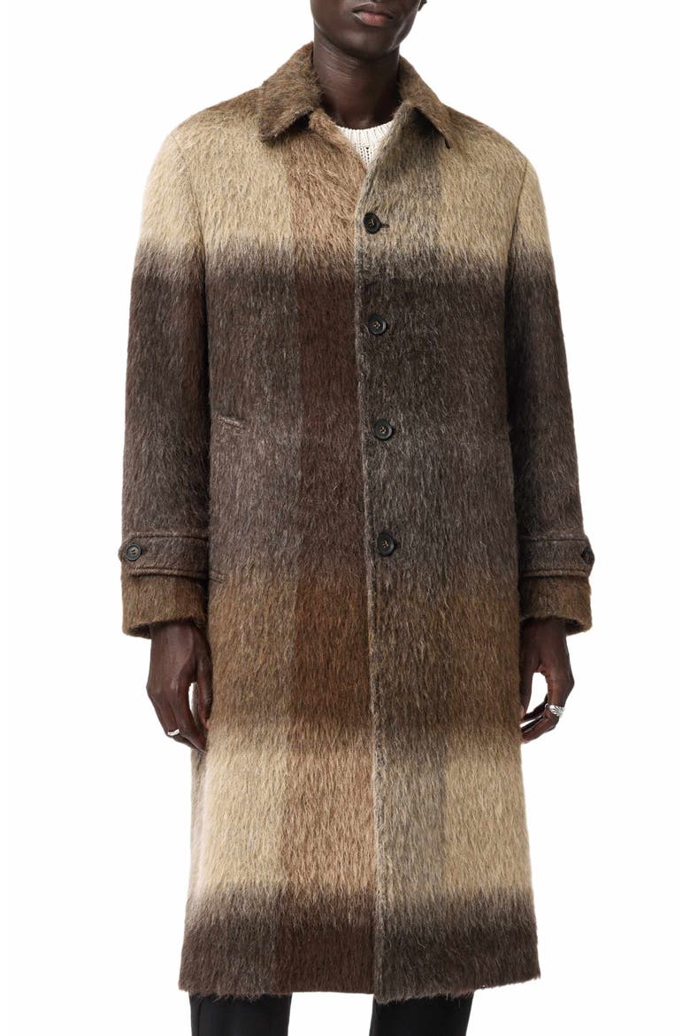 Luce Stripe Coat, Main, color, DARK BROWN