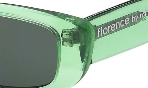 Florence By Mills 53mm Rectangular Sunglasses In Green