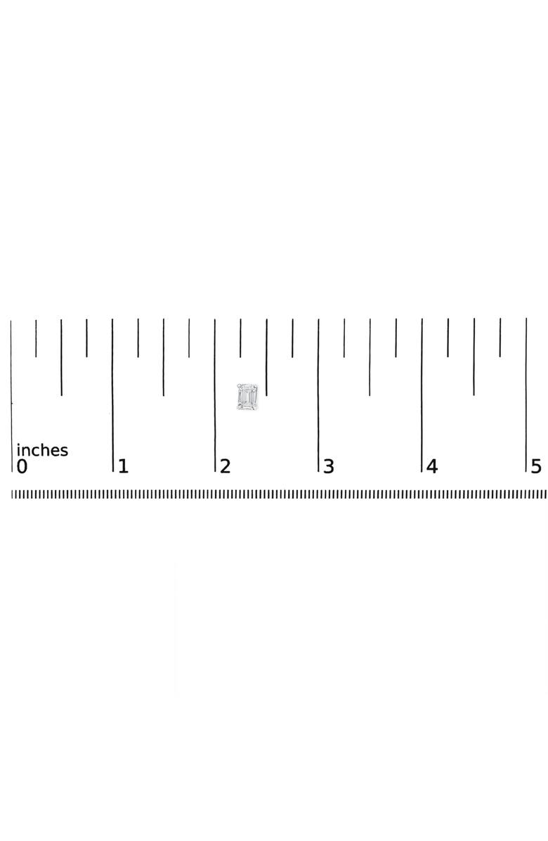 Haus of Brilliance 14K White Gold 1 1/2 Ct Emerald Lab-Grown Diamond Solitaire Stud Earrings, Alternate, color, White